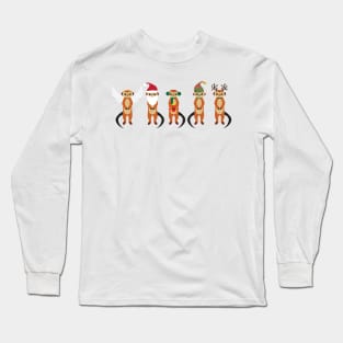 Christmas Meerkats Long Sleeve T-Shirt
